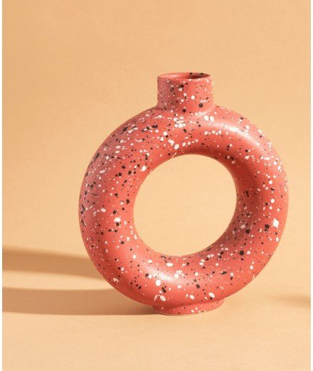 Grand vase Terrazzo couleur Terracotta réalisé en argile. De la marque anglaise Sass & Belle