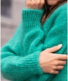Gilet en laine et en mohair Freya couleur Vert de la marque française La Petite Etoile