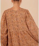 Robe courte motif Cachemire de la marque française Emile & Ida. Réalisée en voile de coton doux.