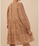 Robe courte motif Cachemire de la marque française Emile & Ida. Réalisée en voile de coton doux.