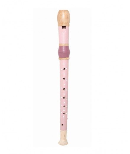 Flute en bois rose et à pois de la marque de jouets pour enfant, Jabadabado