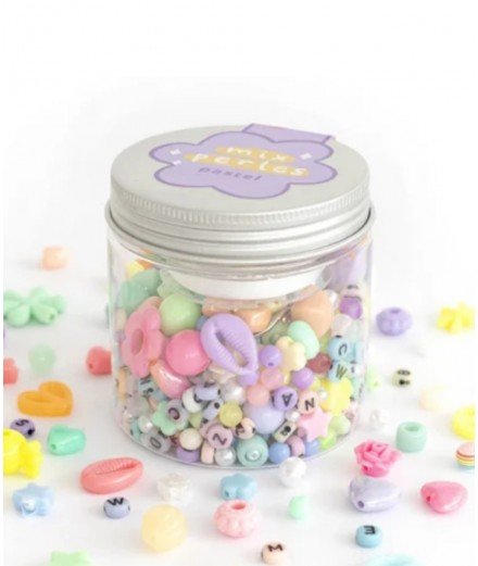 Kit de perles dans les tons Pastel de la marque française La petite épicerie avec tout le necessaire pour créer ses bijoux