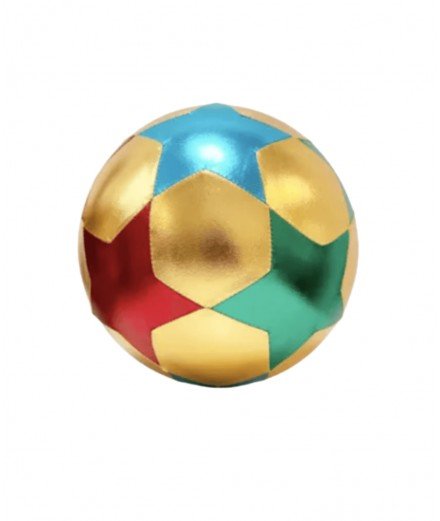 Ballon en tissus dorés et Etoiles multicolores de la marque Ratatam