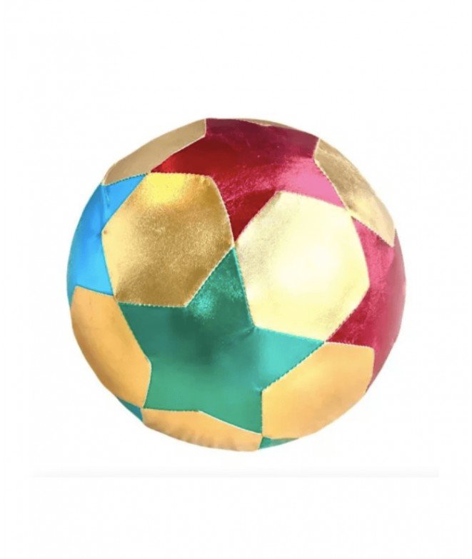 Ballon à gonfler en tissu - Doré étoiles diam. 22cm