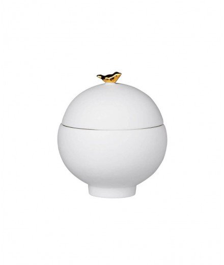 Petite Boite en porcelaine avec Oiseau doré de la marque Räder
