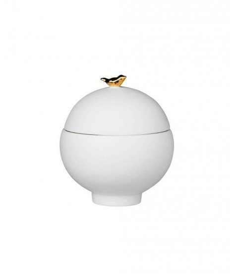 Petite Boite en porcelaine avec Oiseau doré de la marque Räder