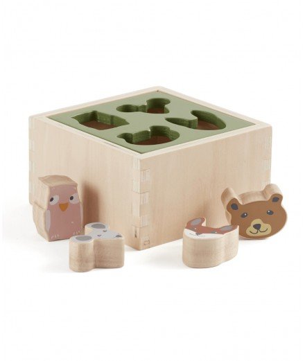 Boîte à formes en bois Edvin Animaux de la forêt de la marque de jouets, Kid's Concept