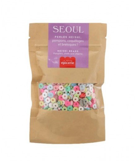 Mélange de perles Heishi et de breloques couleur Séoul de la marque La Petite Epicerie