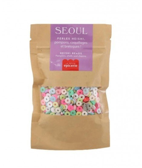 Mélange de perles Heishi et de breloques couleur Séoul de la marque La Petite Epicerie
