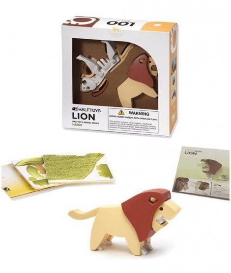 Lion et son diorama de la marque de jouets Half Toys