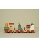 Train de Noël en bois-de la marque Little Dutch avec ses blocs à empiler