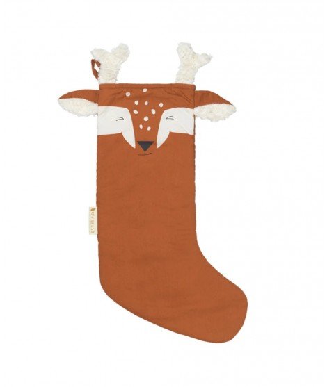 Chaussette de Noël en forme de cerf Cerf coloris Cannelle de la marque scandinave Fabelab