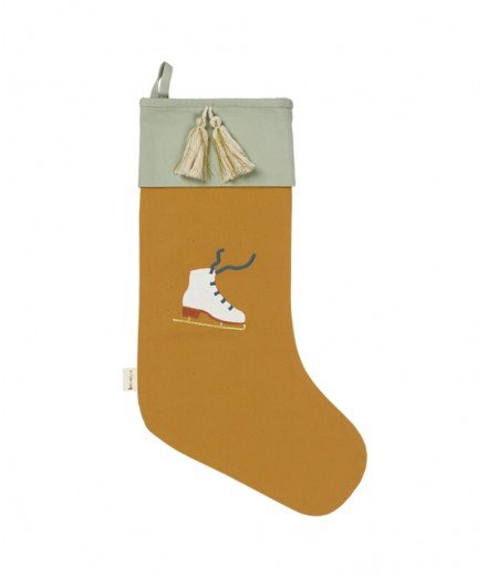 Chaussette de Noël en coton modèle Ice Skate de la marque scandinave Fabelab parfaite pour y déposer les cadeaux