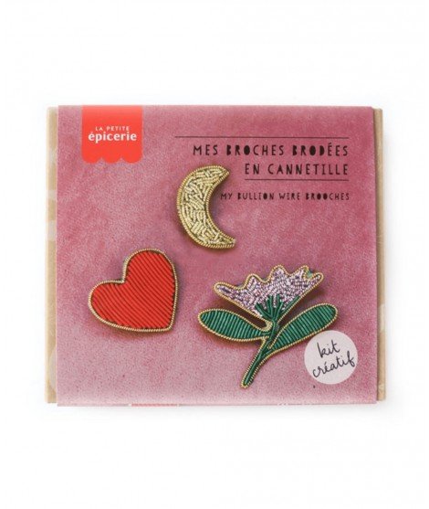 Kit créatif "Mes broches en cannetille" de la marque française La Petite Epicerie