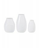 Set de 3 petits vases en porcelaine blanche de la marque de décoration Räder