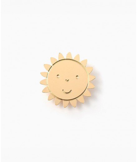 Pin's en forme de soleil au visage souriant des créateurs française Titlee en collaboration avec Miffy