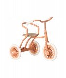 Tricycle miniature en métal et son abri Corail. Adapté pour les petites souris de la famille Maileg