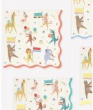 Pack de 16 serviettes en papier écologique, imprimé Parade d'animaux de la marque Méri Méri