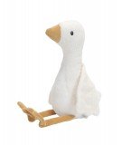 Peluche en forme d'oie et mesurant 30 cm de hauteur. De la marque pour enfants, Little Dutch. Collection Little Goose.