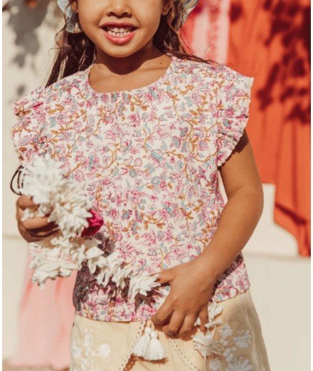T-shirt Hermance en jersey de coton pour petite fille réalisé par la marque française Louise Misha