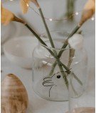 Vase en verre motif Lapin de la marque Eulenschnitt