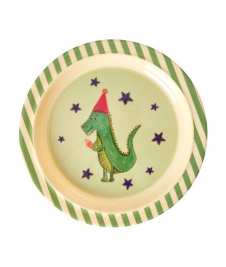 Assiette pour enfant en melamine Party Animal Crocodile de la marque Rice
