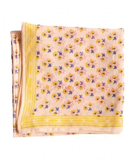 Grand foulard Fleurs indiennes Colette Lemon de la marque Bonheur du Jour