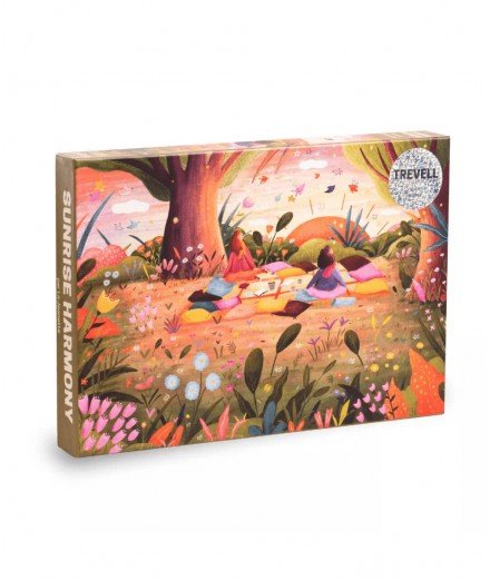 Puzzle 1000 pièces Sunrise Harmony de la créatrice La Jeannette et éditée par la marque française Trevell