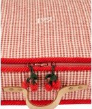 Valise imprimé vichy rouge en coton bio de la marque Emile et Ida