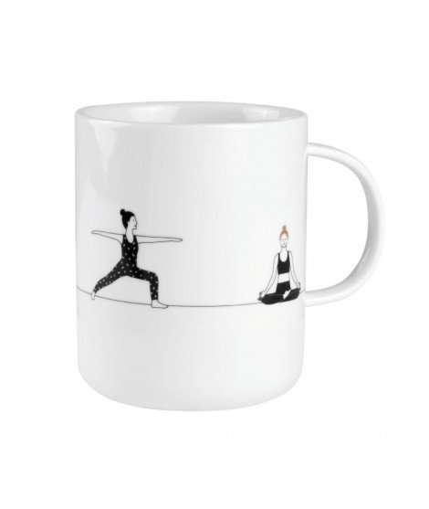 Mug en porcelaine Yoga de la marque de décoration Räder