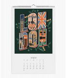 Calendrier mural World 2024 de la marque américaine Rifle Paper Co