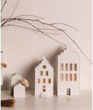 Photophore en céramique en forme de grande Maison en briques de la marque de décoration Räder