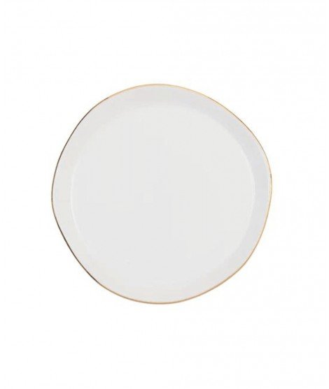 Assiette en céramique blanche de la collection Good Morning de la marque de décoration Urban Nature Culture