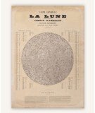Réimpression d'une carte ancienne de la Lune de Camille Flammarion 1887