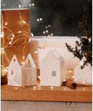 Petit photophore maison en céramique motif Bonhomme de neige de la marque de décoration Räder