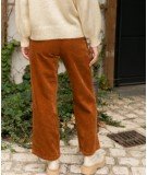 Pantalon en velours Perline coloris Caramel