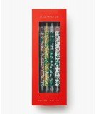 Coffret de 4 stylos de Noël Mistletoe de la marque Rifle Paper Co. Encres métallisées : or, argent, rouge et cuivre