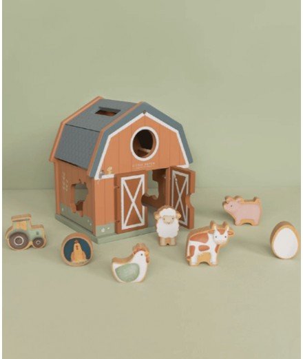 Boîte à formes Ferme de la collection Little Farm de la marque pour enfants, Little Dutch