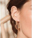 Boucles d'oreilles Jenny Coeur en laiton plaque or 24 carats de la marque Shlomit Ofir