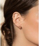 Boucles d'oreilles Glory en forme de petits Soleil réalisées. par la marque Shlomit Ofir