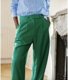 Pantalon Paoline Vert à la coupe large et fluide de la marque La Petite Etoile