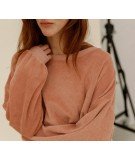 Sweatshirt en tissu éponge coloris Bois de Rose par la marque française Emile & Ida