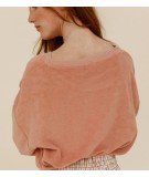 Sweatshirt en tissu éponge coloris Bois de Rose par la marque française Emile & Ida