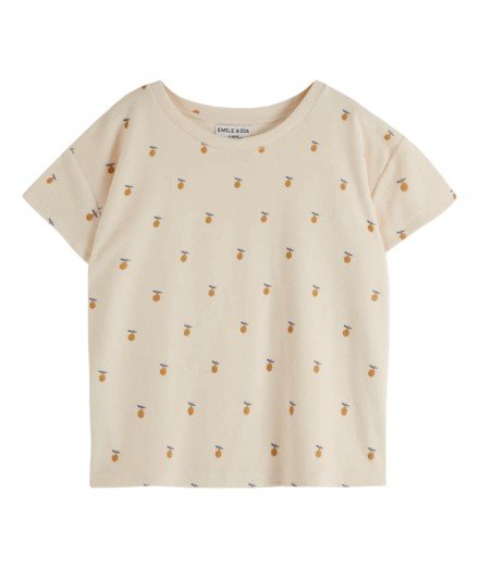 T-shirt en tissu éponge avec des motifs Citrons de la marque française Emile & Ida