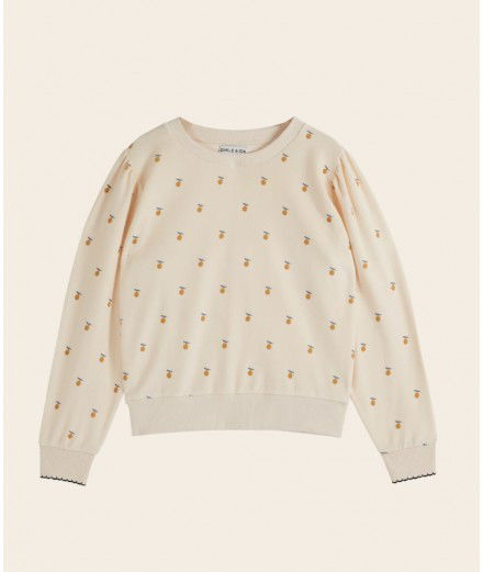 Sweatshirt en tissu éponge avec des motifs Citrons par la marque Emile & Ida