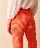 Pantalon modèle Luisa en coton vichy par la marque française Garance