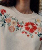 Sweat modèle Petra broderies multicolor patchwork de la marque française Louise Misha