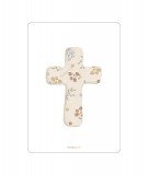 Carte de Baptême Croix fleurie de la marque française Papier Poetic