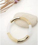 Bracelet Fedi Blanc, fabriqué artisanalement en France.