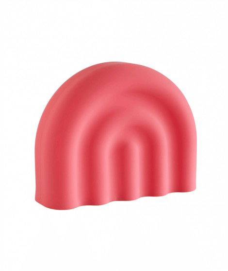 Veilleuse rechargeable en silicone et en forme d'arc-en-ciel couleur rouge cerise. De la marque Oyoy.